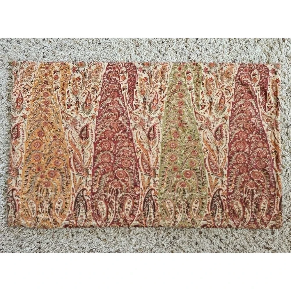 Pottery Barn Linen Cotton Paisley Pillow Covers Lumbar Square Boho Beachy